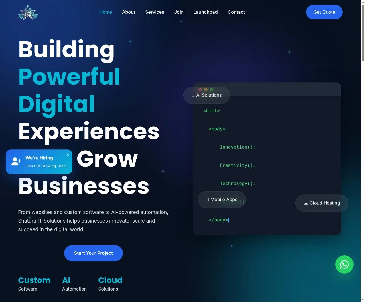 Shatara IT Solutions Website